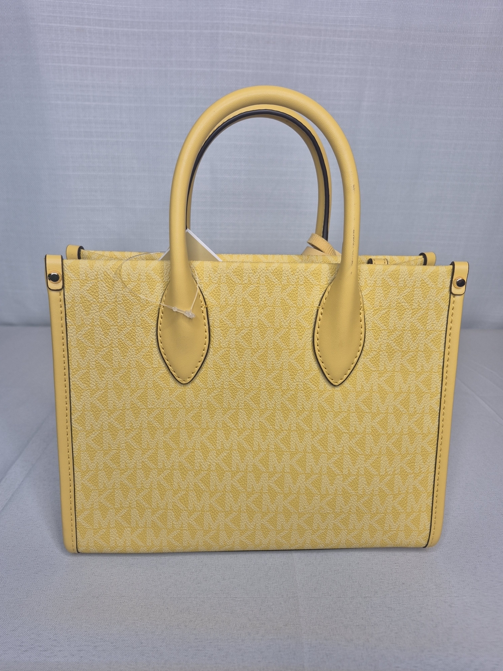 Michael Kors "Mirella" Yellow Signature Satchel Bag NWT - Picture 4 of 13